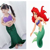Quần áo bơi cho bé gái Nàng tiên cá Công chúa Nàng tiên cá Đầm bơi Cô gái đi biển Chia bikini đồ bơi giá tốt