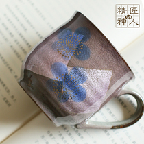 Spot Japan imported Kutani-yaki silver foil mug Ceramic water cup Teacup Milk cup Vintage cup