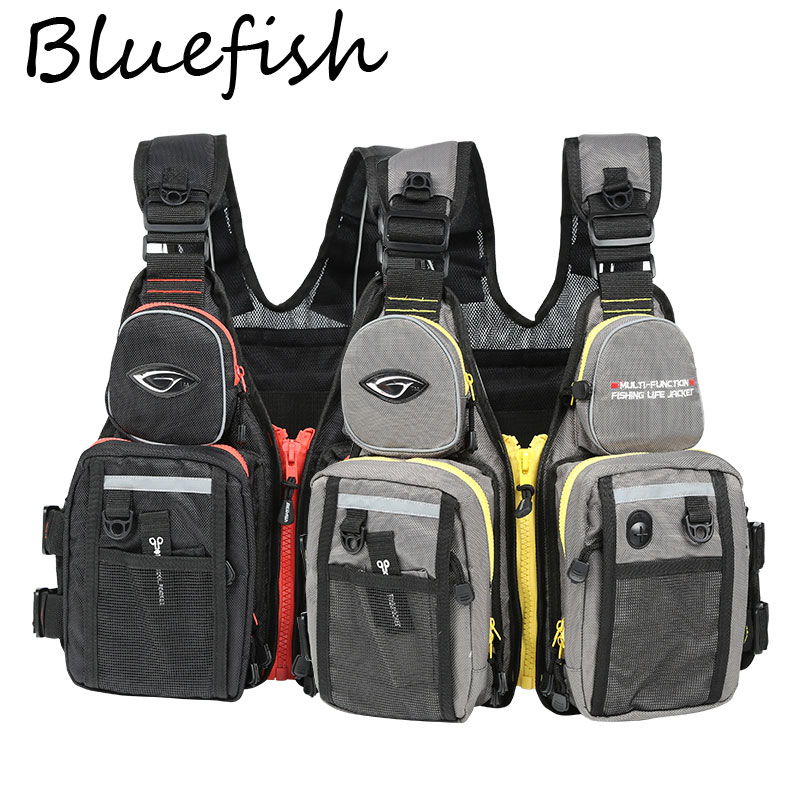 New special Korean blue fish multi-functional adult sea fishing life jacket Multi-pocket rock fishing vest Luya strap