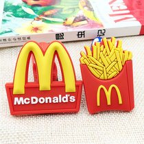  Cute McDonalds refrigerator stickers Creative childrens early education cartoon refrigerator decoration message stickers Soft magnetic stickers Magnet stickers