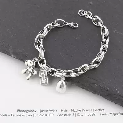 South Korea East Gate 925 sterling silver immediately rich hand female transport retro fashion personality niche silver jewelry ins Wind