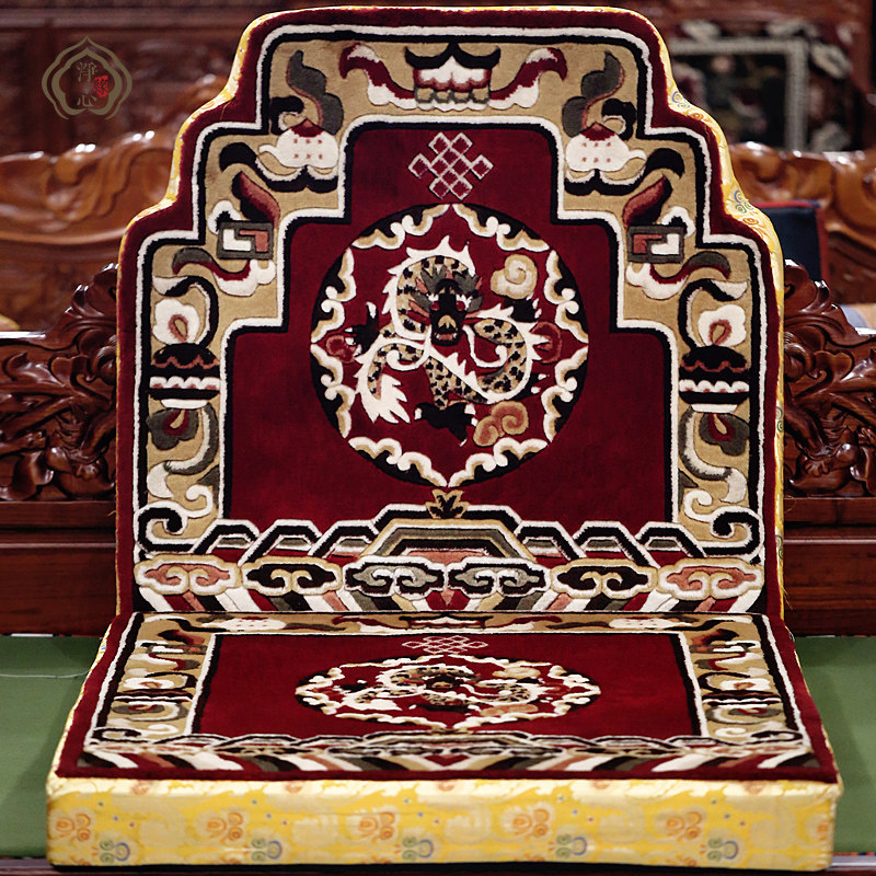 Hidden bab cushion backrest beating cushion rug wool double dragon method seat soft and comfortable Buddhist supplies the upper division of the cushion