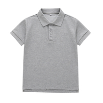Boy School Uniforms College Wind Summer Students Thin class clothes polo shirt girl short sleeve garden suit grey neutral t-shirt