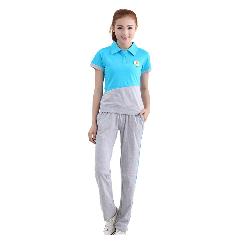 Elementary and middle school students' school uniforms pure cotton British college summer clothes kindergarten pants teacher's T-shirt short-sleeved top