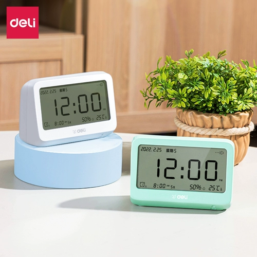 Модный и милый электронный будильник Deli для студентов, новые умные часы для детей, мальчиков и девочек, многофункциональный инструмент для пробуждения.