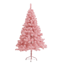 Christmas internet celebrity ins pink flocked Christmas tree package for home use 1 5 1 8 2 1 3 meters window decorations