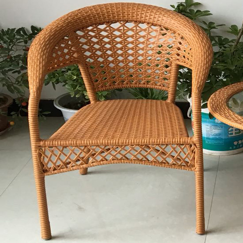 Add coarse double tube rattan rattan chair Leisure chair by back chair Home Single single woven chair Balcony Outdoor Briefing Chair