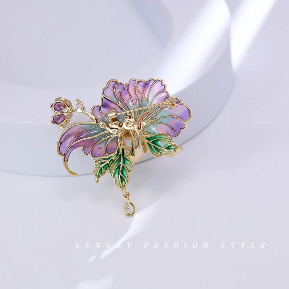 Chinese Style 2026 New Elegant and Exquisite Enamel Brooch Chinese Style Peony High-End Brooch Women's Pin