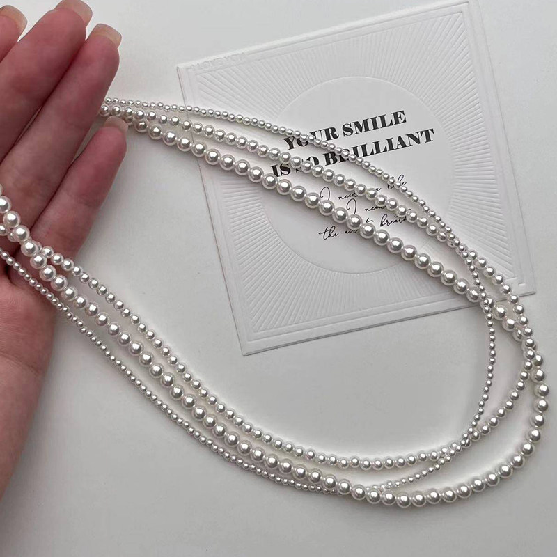2mm Ultra-Fine Imitation Pearl Necklace for Women 2025 New Thin Clavicle Chain Gift for Girlfriend