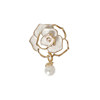Light Luxury High-End Tassel Faux Pearl Corsage 2026 New Camellia Brooch for Women, Elegant Suit Coat Pin