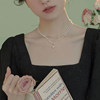 Afternoon Cocktail Party French-Style Imitation Pearl Necklace for Women, Light Luxury Niche Double-Layer Clavicle Chain, 2025 New Model