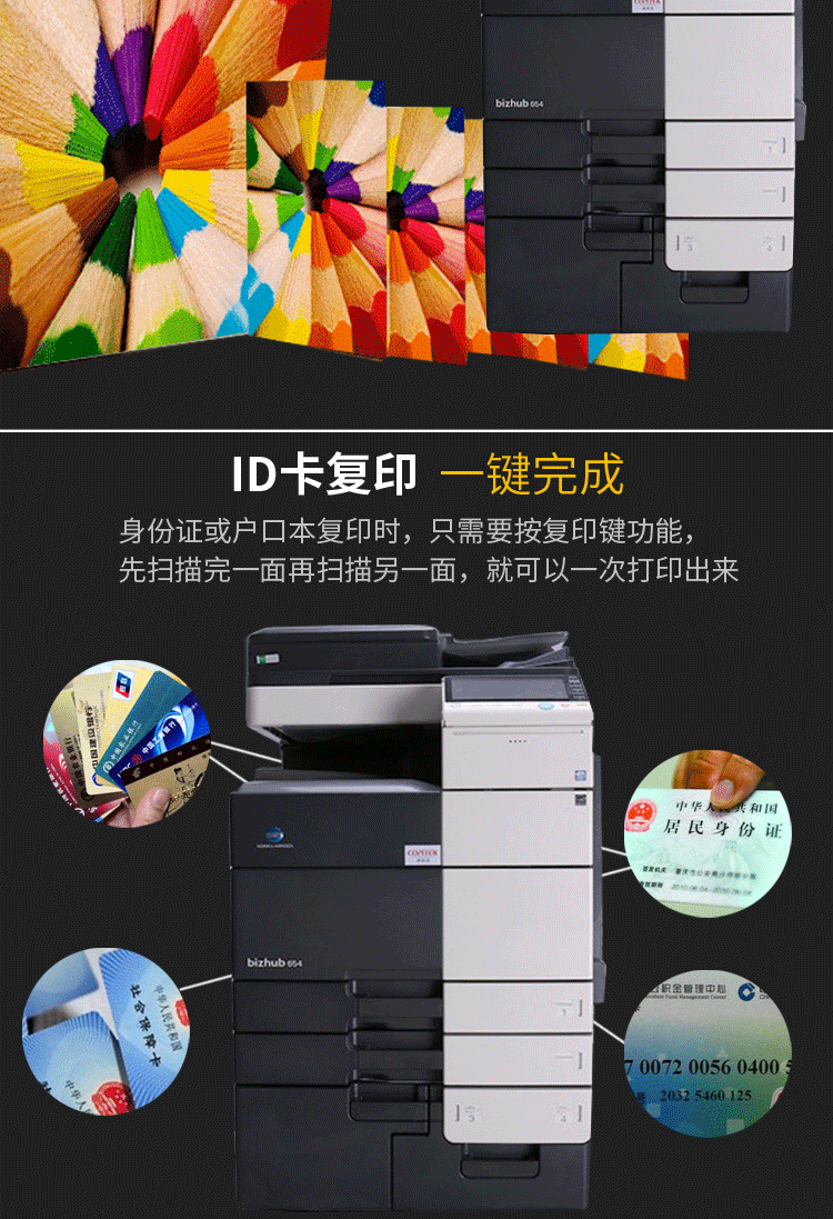 Kemei đen trắng BH652 / 754/654/423 máy photocopy nhanh một máy in văn phòng thương mại khổ lớn A3 - Máy photocopy đa chức năng máy ricoh 7502