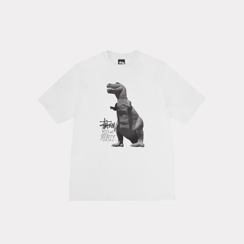 In-Stock Authentic Stussy Big & Meaty Tee 25Ss New Dinosaur Pattern Washed Short-Sleeve T-Shirt In-Stock Authentic Stussy Big & Meaty Tee 25Ss New Dinosaur Pattern Washed Short-Sleeve T-Shirt