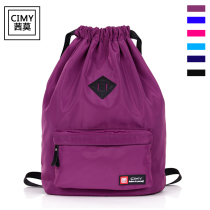 Drawstring backpack Nylon female lightweight folding backpack Male travel outdoor sports bag Simple fitness bag