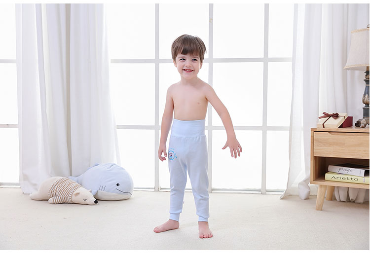 Quần bé mùa thu phù hợp với cotton 0-1 mới 3 tuổi Trẻ em eo cao thiết kế bụng nhà dịch vụ đồ lót cardigan hai mảnh pijama bé trai