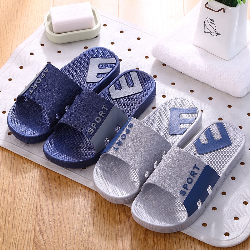 Summer slippers men's new home indoor bathroom non-slip sandals men's couples thick soles men's shoes home