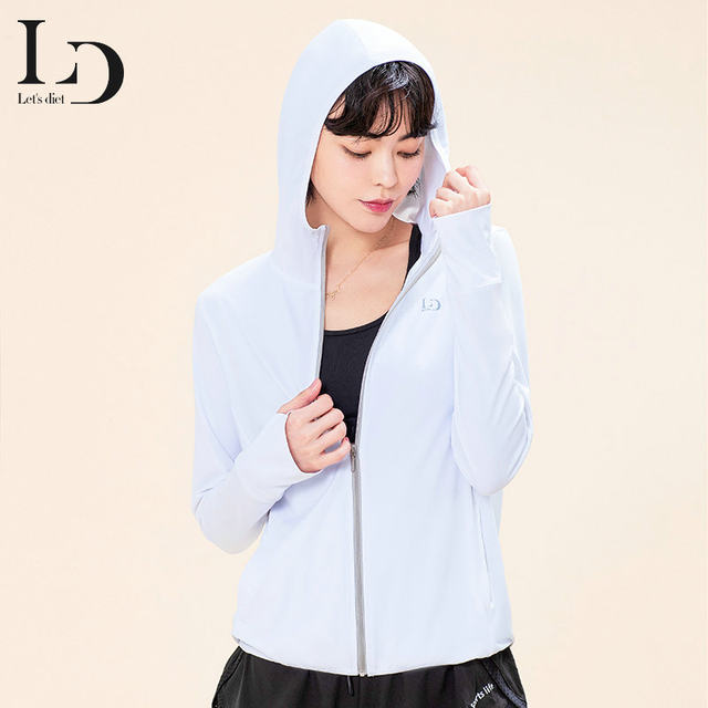Letsdiet sunscreen women's summer anti-ultraviolet breathable sunscreen shirt thin section ice silk jacket light sunscreen clothing