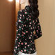 2022 autumn long-sleeved chiffon top ladies new small floral shirt mother foreign print bottoming shirt spring
