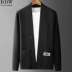 áo cardigan nam Áo len cardigan nam mùa thu Áo len dệt kim nam hợp thời trang Áo khoác ga Châu Âu Phong cách doanh nhân Áo khoác ngoài Áo len áo cổ lọ nam Cardigan