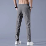 Мужские летние высокие быстросохнущие спортивные тонкие шелковые штаны, свободный прямой крой