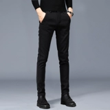 Демисезонные трендовые утепленные штаны, облегающий крой, свободный прямой крой