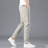 Летние шелковые тонкие трендовые быстросохнущие штаны для отдыха, свободный прямой крой