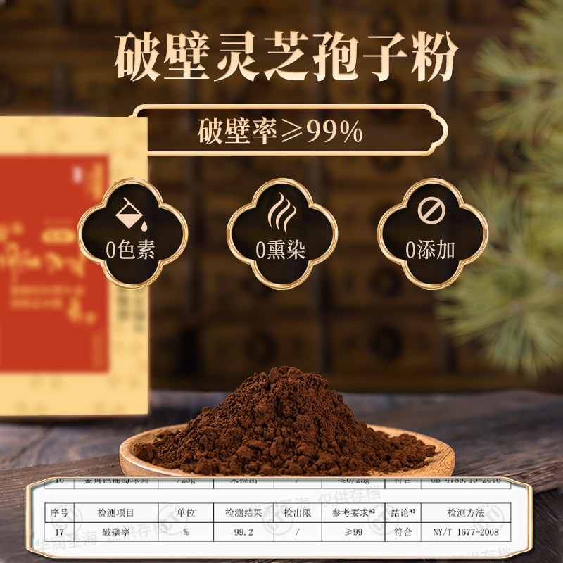 999 破壁灵芝孢子粉 10袋盒装*2件 双重优惠折后￥97包邮