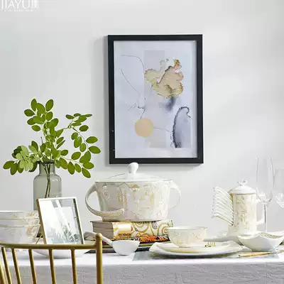 Jiayu bone china Tangshan Jiade free rose tableware set special dishes creative household dishes
