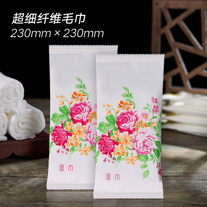 Hotel Use Wet Towel Catering Hotel Restaurant Hall Meeting General Disposable Wet Towels Customised to print LOGO