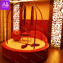 Hotel Clubhouse Spice Swing Electric Red Bed Lovers Guesthouses Sex Jubilation Assisted Bed Folk Vibe Double vibrating bed