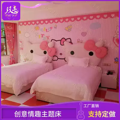 Theme hotel multifunctional sex electric bed net red hotel creative cartoon couple double intelligent electric mattress