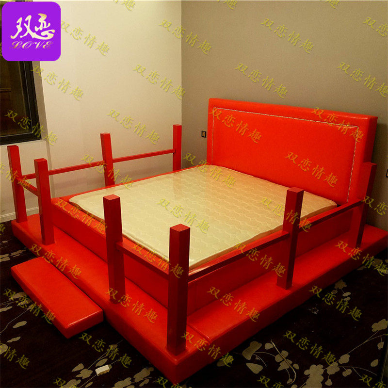 Theme homestay furniture wrought iron electric bed hotel hotel sex bed net red apartment double vibrating couple water bed
