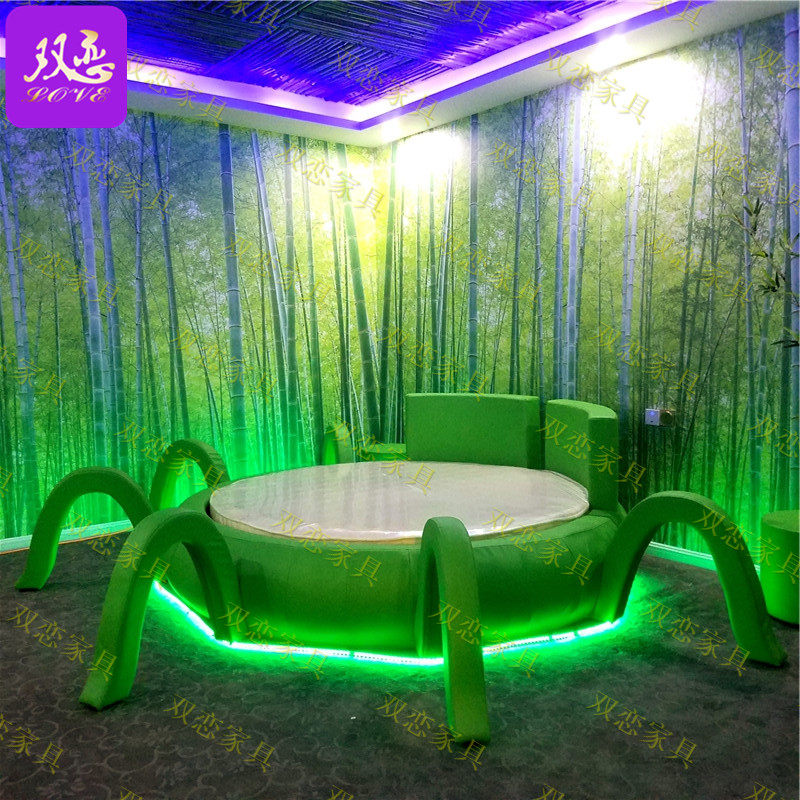 Guest House Creative Spice to Shake Electric Bed Forest Themed Sex Round Bed Double Smart Water Cool Mat
