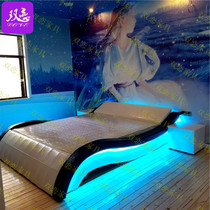 Themed Hotel Spice Furniture Square Shock Bed HOTEL MULTIFUNCTION WATER MATTRESS CREATIVE LUMINOUS ELECTRIC BED SET TO DO