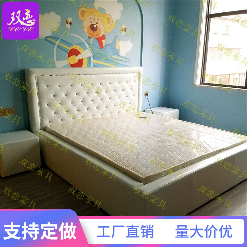 Factory direct sales theme hotel fun vibrating bed hotel creative electric bed couple double constant temperature water mattress custom
