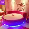Theme hotel bed custom-made fun electric bed Hotel multi-functional round bed Modern simple fabric bed Apartment water bed