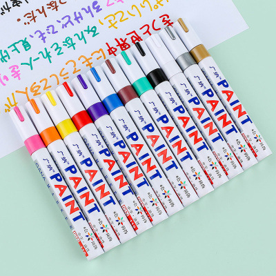 10 Guangna paint pen white sign-in pen gold marker pen oily paint pen color marker pen