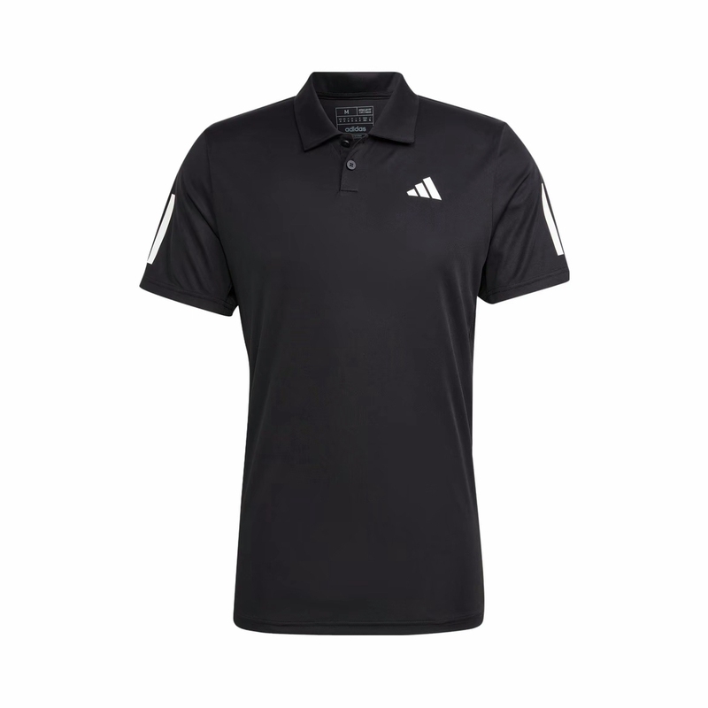 Adidas Tennis Series Quick-Drying Breathable Ice Silk Woven Three-Button Short-Sleeved Polo Shirt Is2295 Black