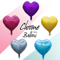 Small medium and large thick love color heart-shaped aluminum film balloon aluminum foil film birthday party decoration decoration background wall