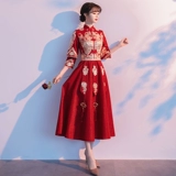 Вечернее платье, ципао, свадебное платье, традиционный свадебный наряд Сюхэ, китайский стиль, подходит для подростков