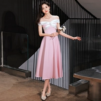 Розовый, средней длины