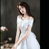 Белое цветное элитное вечернее платье, подходит для подростков, французский стиль, изысканный стиль