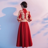 Вечернее платье, ципао, свадебное платье, традиционный свадебный наряд Сюхэ, китайский стиль, подходит для подростков