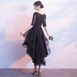 Женская вечерняя одежда, новинка 2025 года, элегантная элегантная вечеринка для банкета, светской вечеринки, дня рождения, черная, доступная, роскошная ниша, элегантная атмосфера