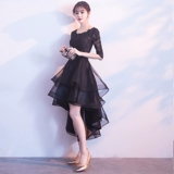 Женская вечерняя одежда, новинка 2025 года, элегантная элегантная вечеринка для банкета, светской вечеринки, дня рождения, черная, доступная, роскошная ниша, элегантная атмосфера