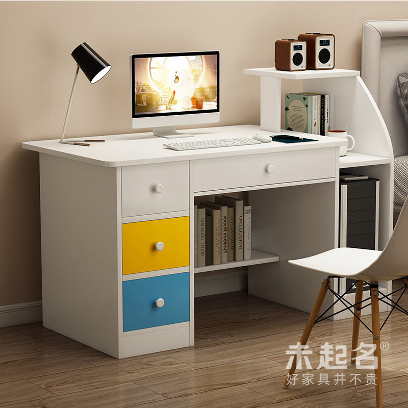 Home Imitation Solid Wood High School Student Desk Small Family multifunction minimalist Computer Desktop Table MS618