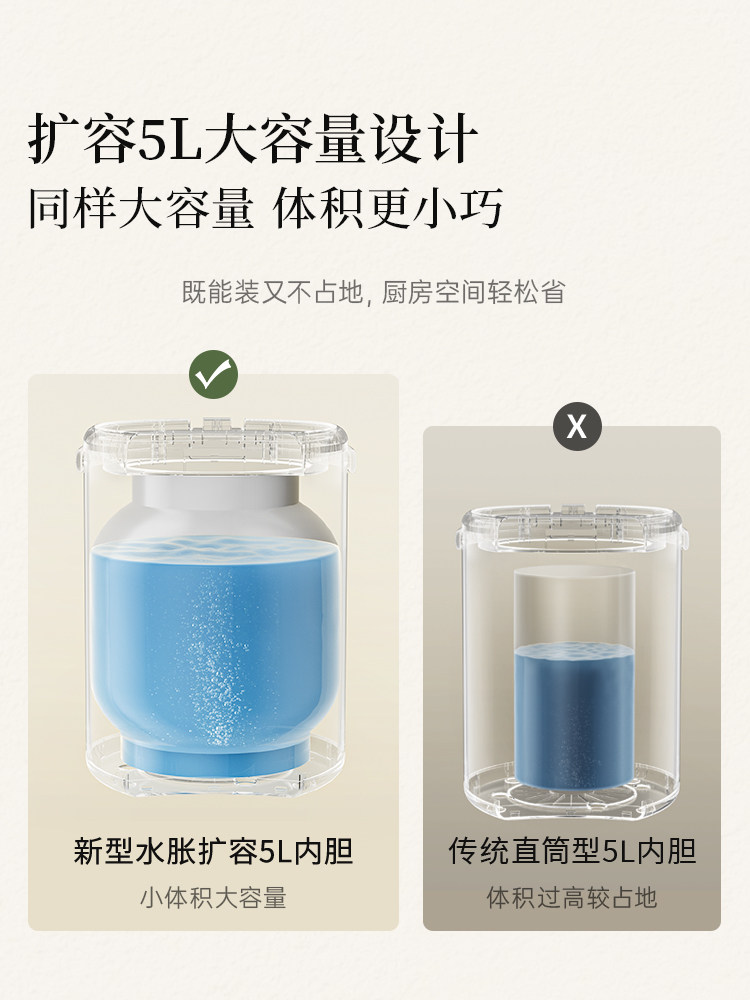 Oaks Constant Temperature Water Kettle 5L Large Capacity Electric Water Bottle Water Dispenser Intelligent Automatic Water Boiling Kettle with Integrated Insulation