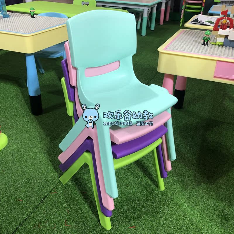 Children's chair plastic backrest kindergarten small bench simple baby home chair cartoon stool thickened chair