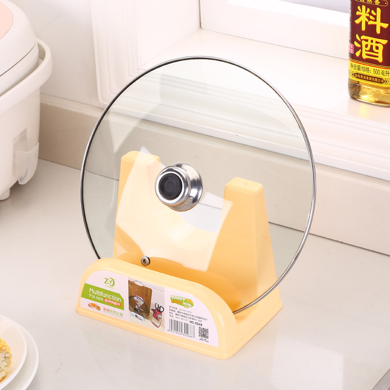 Simple kitchen pot cover rack with sink Multi-function plastic drain cutting board rack Cutting board rack Hanging pot rack storage rack