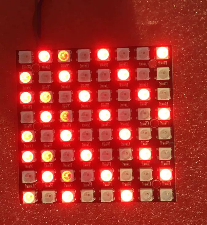 64-битный модуль LED WS2812B8*8 XRGB 5050 WS2812S пиксельный экран
